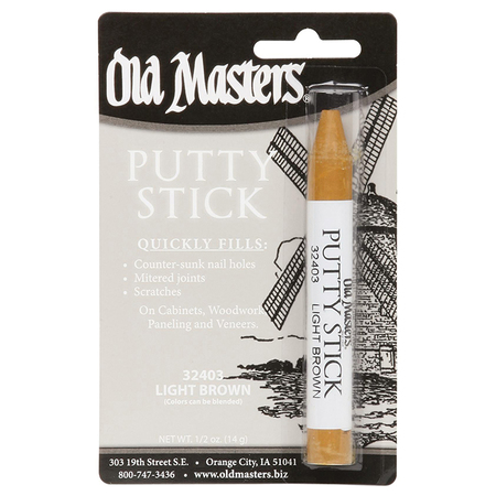 OLD MASTERS 14 gm Light Brown Perfect Match Putty Stick 32403